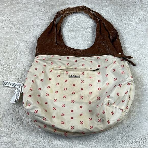 Roxy oversized large brown leather hobo tote bag purse - Picture 11 of 12